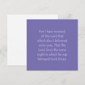 Schrift 1 Corinthians 11 23 Kaart (Voorkant / Achterkant)