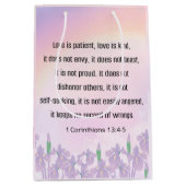 Schrift, 1 Korintiërs 13 4-5, Medium Cadeauzakje (Voorkant)