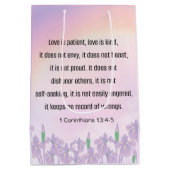 Schrift, 1 Korintiërs 13 4-5, Medium Cadeauzakje (Achterkant)