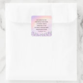 Schrift, 1 Korintiërs 13 4-6, Liefde, Vierkante Sticker (Tas)