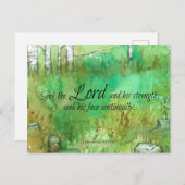 Schrift 1 Kronieken 16:11 Bijbel Verse Bos Briefkaart (Voorkant / Achterkant)