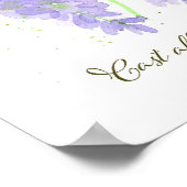 Schrift 1 Petrus 5:7 Bijbelvers Wisteria Bloemen Poster (Hoek)