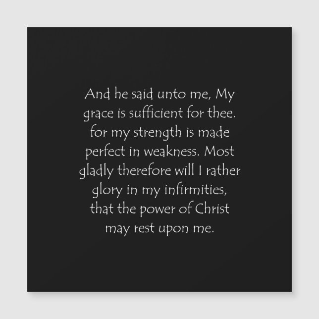 Schrift 2 Corinthians 12 9 (Voorkant)