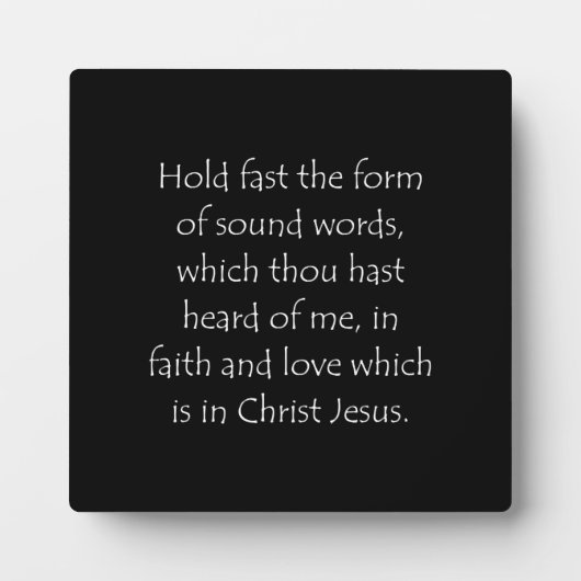 Schrift 2 Timothy 1 13 Fotoplaat (Voorkant)