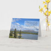 Schrift Aanmoediging Alaskan Lake en Bergen Kaart (Gele Bloem)