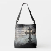 Schrift All-over-Print Cross Body Bag Crossbody Tas (Achterkant)