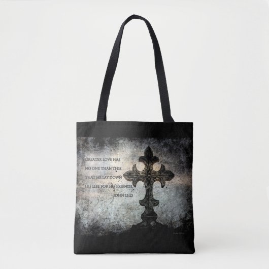 Schrift All-over-Print Cross Body Bag Tote Bag (Voorkant)