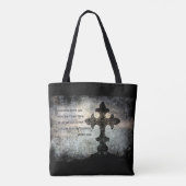 Schrift All-over-Print Cross Body Bag Tote Bag (Achterkant)