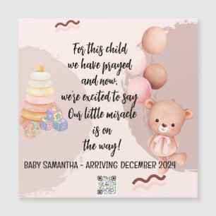 Schrift Baby Aankondiging Magneetkaart Dit Kind
