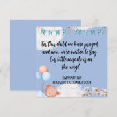 Schrift Baby Jongen Aankondiging Kaart Dit Kind 1 (Voorkant / Achterkant)