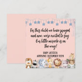 Schrift Baby Meisje Aankondiging Kaart Dit Kind 2 (Voorkant / Achterkant)