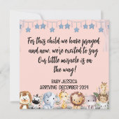 Schrift Baby Meisje Aankondiging Kaart Dit Kind 2 (Voorkant)