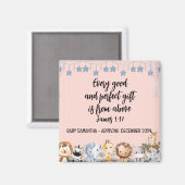 Schrift Baby Meisje Aankondiging Magneet Goed Gift (Voorkant / Achterkant)