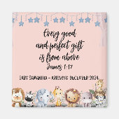 Schrift Baby Meisje Aankondiging Magneet Goed Gift (Voorkant)