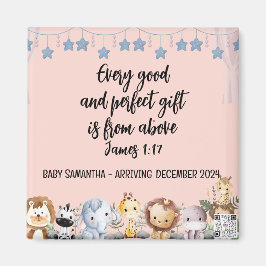 Schrift Baby Meisje Aankondiging Magneet Goed Gift