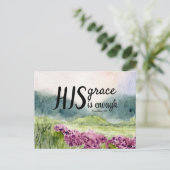 Schrift begroeting post Kaart zijn genade (Staand voorkant)