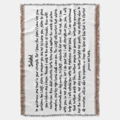 Schrift Beloften van God Comfort Throw Blanket Deken (Voorkant Verticaal)