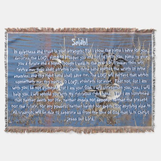 Schrift Beloften van God Ducks Throw Blanket Deken (Voorkant)