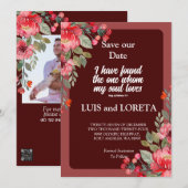 Schrift Bewaar de datum Kaart die ik heb gevonden (Voorkant / Achterkant)