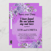 Schrift Bewaar de datum Kaart die ik heb gevonden  (Voorkant / Achterkant)