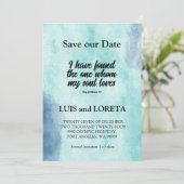 Schrift Bewaar de datum Kaart ik heb gevonden groe (Staand voorkant)