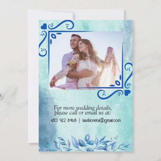 Schrift Bewaar de datum Kaart ik heb gevonden groe (Achterkant)