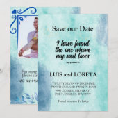 Schrift Bewaar de datum Kaart ik heb gevonden groe (Voorkant / Achterkant)