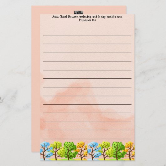 Schrift briefpapier (Voorkant / Achterkant)