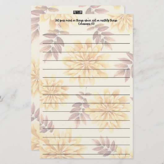 Schrift briefpapier (Voorkant / Achterkant)