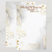 Schrift Briefpapier met God alle dingen mogelijk (Voorkant / Achterkant)