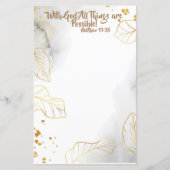 Schrift Briefpapier met God alle dingen mogelijk (Voorkant)