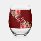 Schrift bruiloft bril wijnglas zonder voet (Rechts)