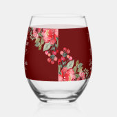 Schrift bruiloft bril wijnglas zonder voet (Links)