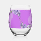 Schrift bruiloft bril wijnglas zonder voet (Links)