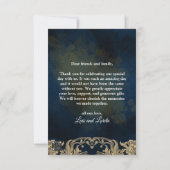 Schrift bruiloft dank u kaart (Achterkant)
