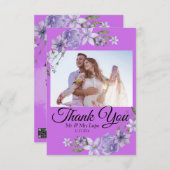 Schrift bruiloft dank u kaart (Voorkant / Achterkant)