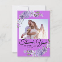 Schrift bruiloft dank u kaart