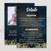 Schrift bruiloft details Kaart (Voorkant / Achterkant)