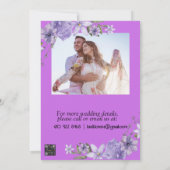 Schrift bruiloft details Kaart (Achterkant)