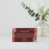 Schrift bruiloft plaats kaart plaatskaartje (Staand voorkant)