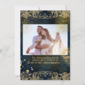 Schrift bruiloft uitnodiging Kaart Ik vond blauw (Achterkant)