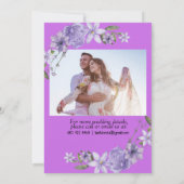 Schrift bruiloft uitnodiging Kaart ik vond Paarse (Achterkant)