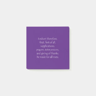 Schrift Citaat 1 Timothy 2 1 Post-it® Notes