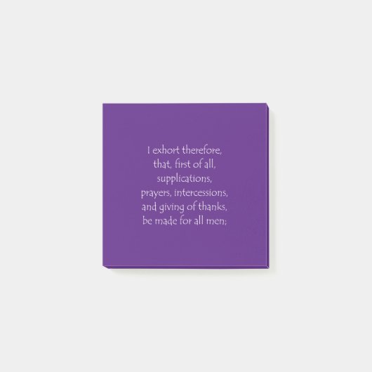 Schrift Citaat 1 Timothy 2 1 Post-it® Notes (Voorkant)