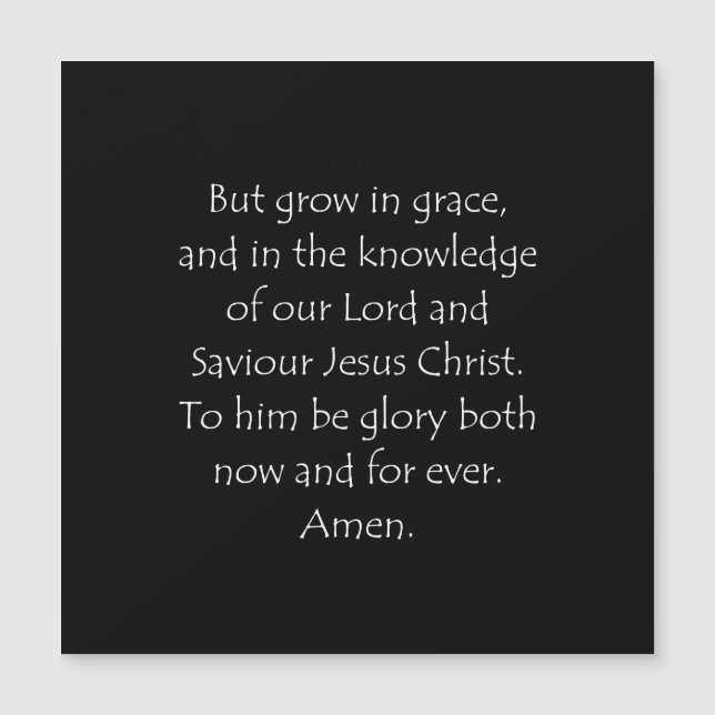 Schrift Citaat 2 Peter 3 18 (Voorkant)