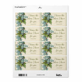 Schrift citaat bloemen groen  etiket (Full Sheet)