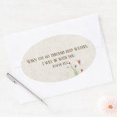 Schrift citaat voor aanmoediging ovale sticker (Envelop)