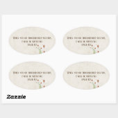 Schrift citaat voor aanmoediging ovale sticker (Vel)