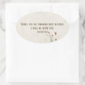 Schrift citaat voor aanmoediging ovale sticker (Tas)