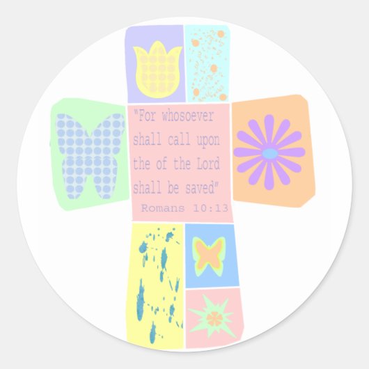 Schrift Cross stickers (Voorkant)